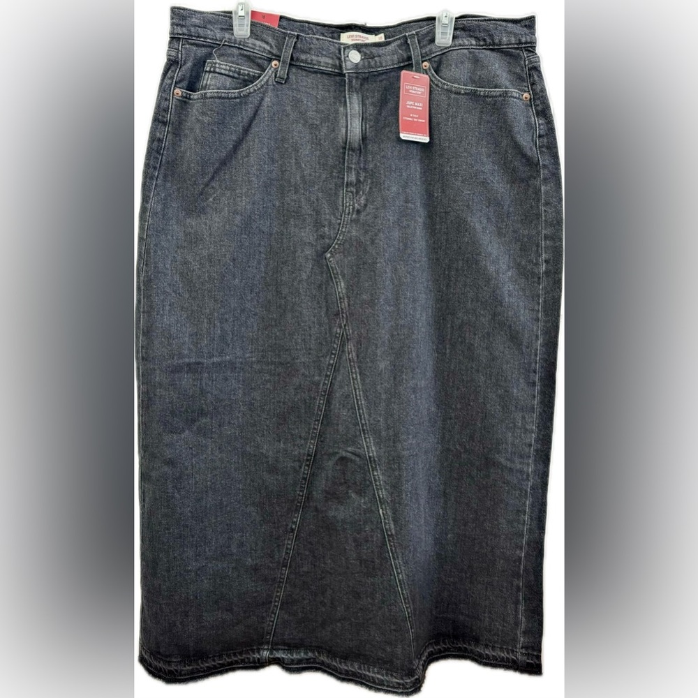 Classic Levi Strauss Black Denim Maxi Skirt